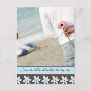 Carte Postale Faire-part Enregistrer la date avec vos photos