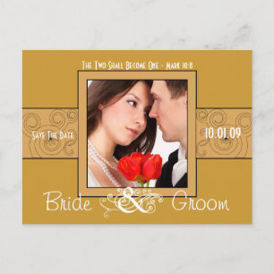 Carte Postale Faire-part Enregistrer la date avec votre photo