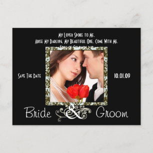 Carte Postale Faire-part Enregistrer la date avec votre photo