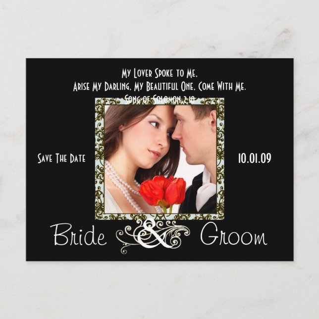 Carte Postale Faire-part Enregistrer la date avec votre photo (Devant)