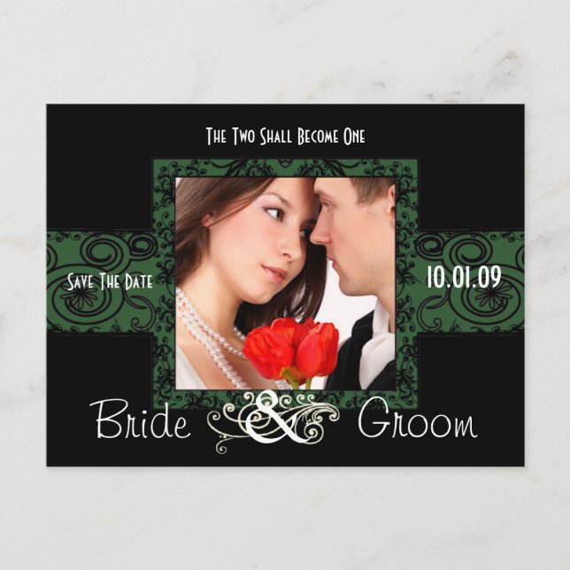 Carte Postale Faire-part Enregistrer la date avec votre photo (Devant)