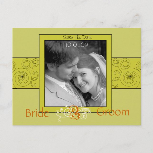 Carte Postale Faire-part Enregistrer la date avec votre photo (Devant)