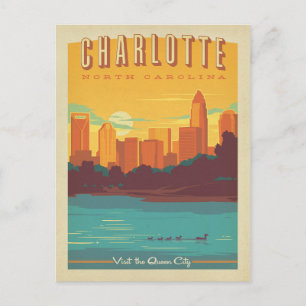 Carte Postale Faire-part Enregistrer la date - Charlotte, NC