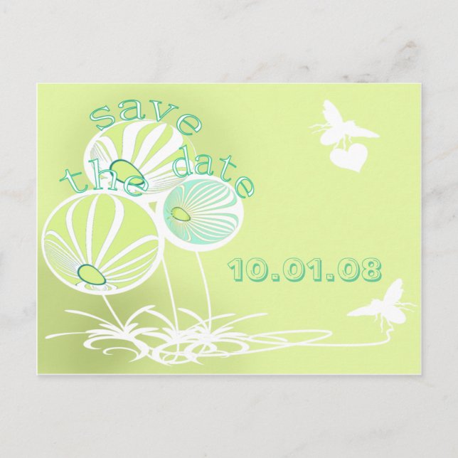 Carte Postale Faire-part Enregistrer La Date - - - - - - Customisé (Devant)