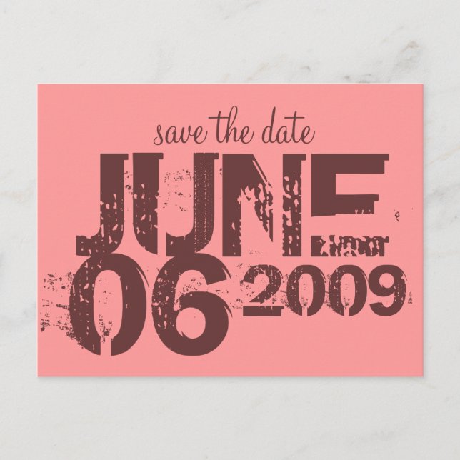 Carte Postale Faire-part Enregistrer la date - Customisé (Devant)