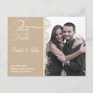 Carte Postale Faire-part Enregistrer la date dans un cadre Beije