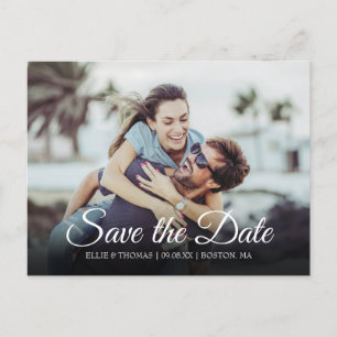 Carte Postale Faire-part Enregistrer la date de la photo de script