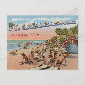 Carte Postale Faire-part Enregistrer la date - Ft. Lauderdale