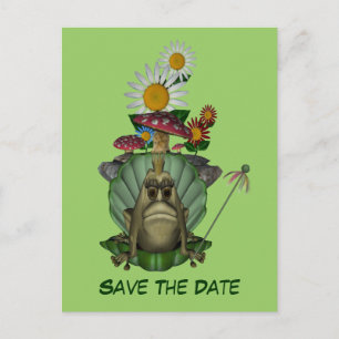 Carte Postale Faire-part Enregistrer La Date Grenouille Princesse Sur La Ca