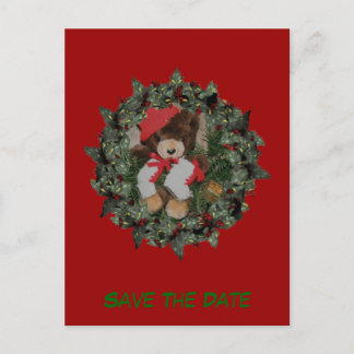 Carte Postale Faire-part Enregistrer la date Jour férié de l'ours peluche