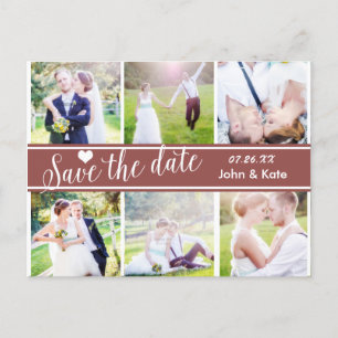 Carte Postale Faire-part ENREGISTRER LA DATE Mariage 6 Annonce PHOTO