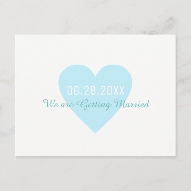 Carte Postale Faire-part Enregistrer la date. Mariage Se Marier (Devant)