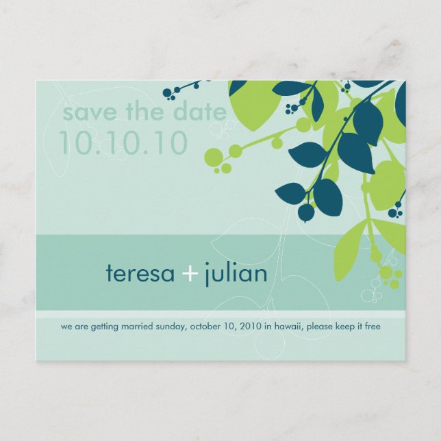 Carte Postale Faire-part ENREGISTRER LA DATE :: natif 1 (Devant)