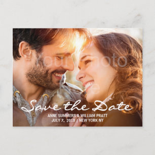 Carte Postale Faire-part Enregistrer la date, personnalisée avec photo, deu