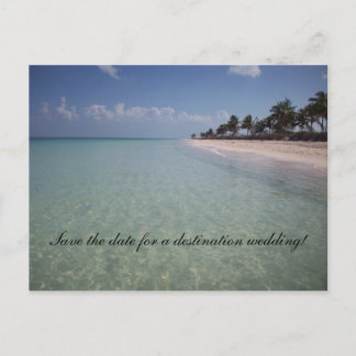 Carte Postale Faire-part Enregistrer la date pour un mariage de destination
