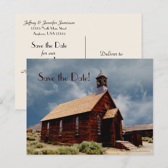 Carte Postale Faire-part Enregistrer la fête du 50e anniversaire de la date (Devant / Derrière)