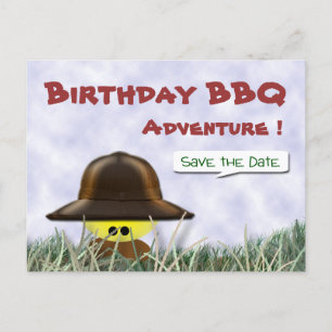 Carte Postale Faire-part Enregistrer le barbecue de date
