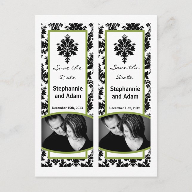 Carte Postale Faire-part Enregistrer le carnet de dates Marquer Faveurs Bla (Devant)