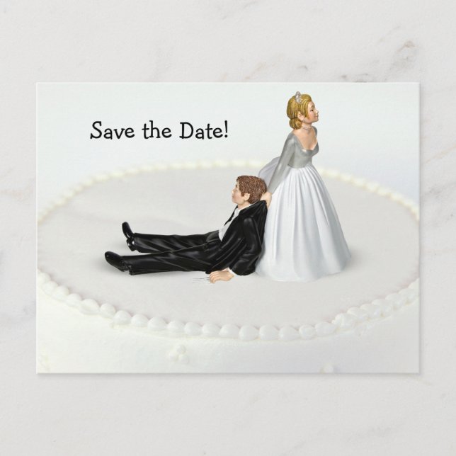 Carte Postale Faire-part Enregistrer l'Humour de date (Devant)