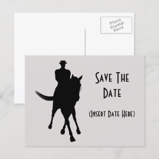 Carte Postale Faire-part Enregistrez la date Cheval de dressage 