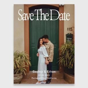 Carte Postale Faire-part Enregistrez la date de votre mariage avec une phot
