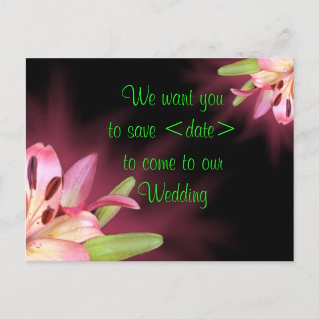 Carte Postale Faire-part Enregistrez la date - personnaliser (Devant)