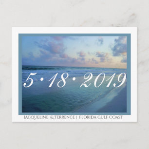 Carte Postale Faire-part Enregistrez la date sur la côte du golfe de Florid