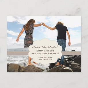 Carte Postale Faire-part Enregistrez le style de plage Date !