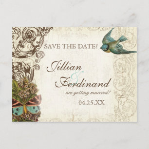Carte Postale Faire-part Ensemble de mariage Botanica - Crème Beige