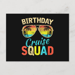 Carte Postale Faire-part Équipe de croisière d'anniversaire