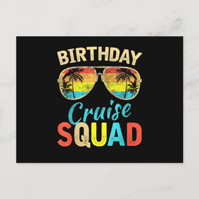 Carte Postale Faire-part Équipe de croisière d'anniversaire (Devant)