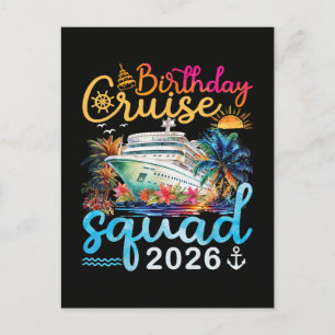 Carte Postale Faire-part Équipe de croisière d'anniversaire 2026