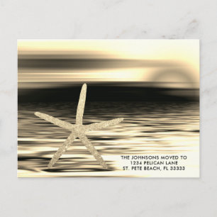 Carte Postale Faire-part Espèce de poisson étoilée Noir Or déplacée en Flor