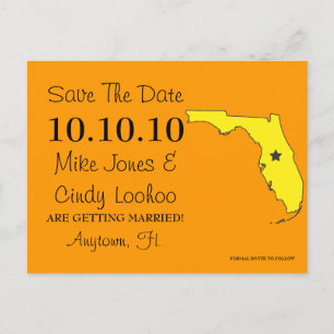 Carte Postale Faire-part État de sauvegarde personnalisable - FLORIDE