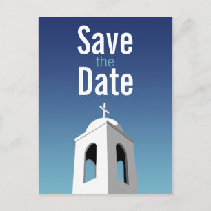 Carte Postale Faire-part Été méditerranéen, réservez la date