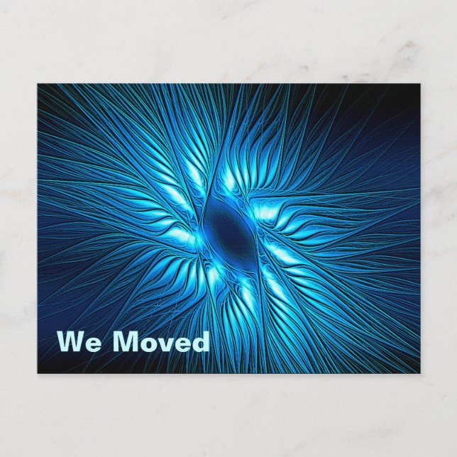 Carte Postale Faire-part Étoile bleue sculptée (Devant)