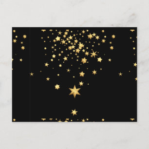 Carte Postale Faire-part Étoiles Dorées