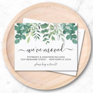 Carte Postale Faire-part Eucalyptus nous avons déménagé