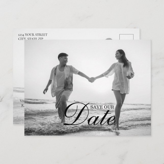 Carte Postale Faire-part Événement à venir avec superposition de script mod (Devant / Derrière)