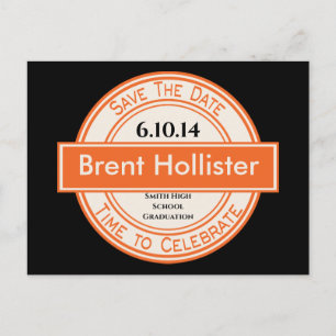 Carte Postale Faire-part Événement de fête de remise de diplôme rétro vinta