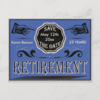 Événement de retraite à l'ancienne - Bleu Enregist