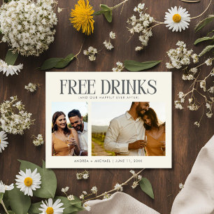 Carte Postale Faire-part Événement unique de mariage à petit budget Photo d