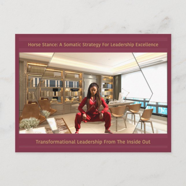 Carte Postale Faire-part Exercice Horse Stance Pour L'Excellence En Leaders (Devant)