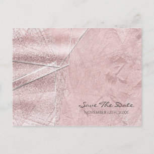 Carte Postale Faire-part Faire part de date de mariage à Crystal Glass scin