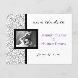 Carte Postale Faire-part Faire part de fleurs moderne pour sauver la date
