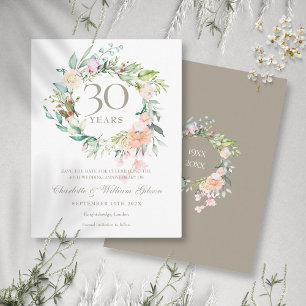 Carte Postale Faire-part Faire part de mariage 30ème anniversaire de mariag