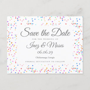 Carte Postale Faire-part Faire part de mariage arc-en-ciel romantique