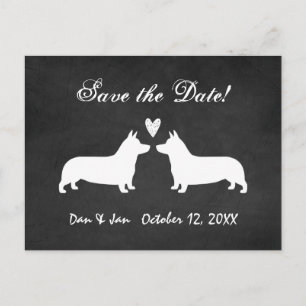 Carte Postale Faire-part Faire part de mariage des Pembroke Welsh Corgis