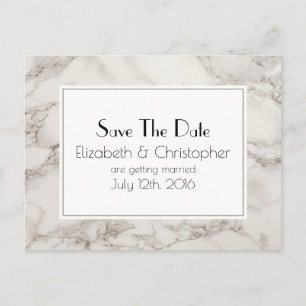 Carte Postale Faire-part Faire part de mariage en marbre albâtre taupe bron