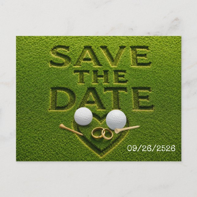 Carte Postale Faire-part Faire part de mariage Golf Golf (Devant)